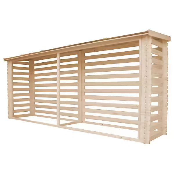 TIMBELA Brennholz-Unterstand M203 – B 112 x L 450 x H 199 cm / 4 m²